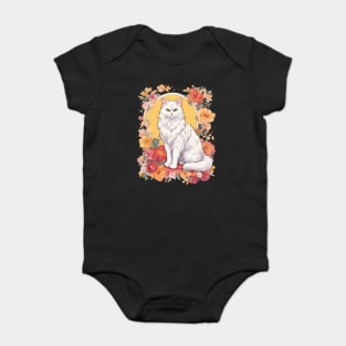 Flowers Cat Baby Bodysuit